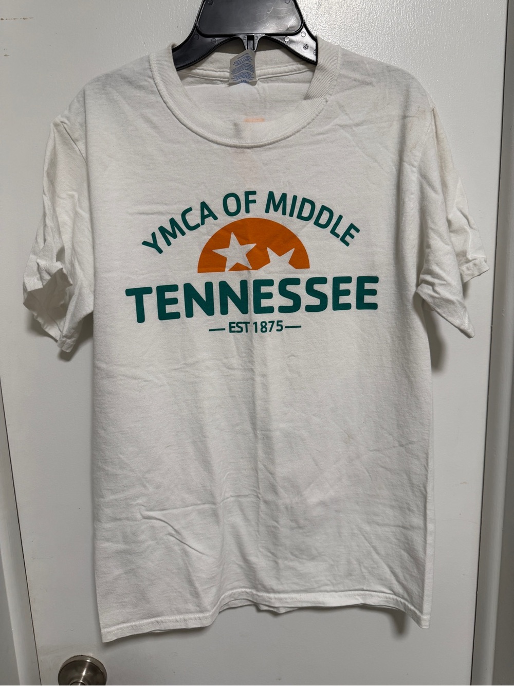 Source Unknown White Tennessee Graphic Tee with Green and Orange Print